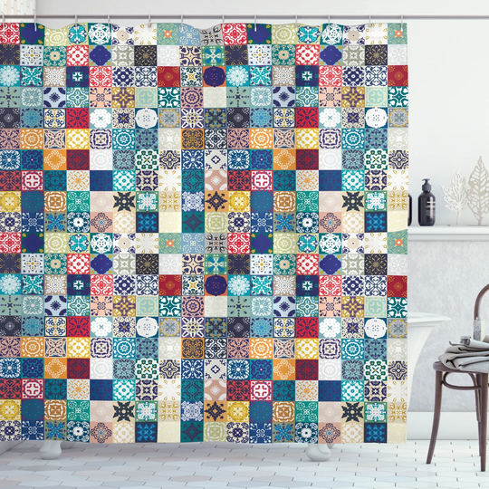 Beyzanur 13 Piece Polyester Shower Curtain Set