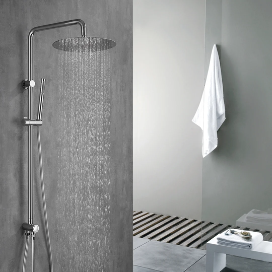 Duschsystem Ohne Armatur, Duschsystem Regendusche Mit Umstellung Für Die Wandmontage, Duschset Mit Edelstahl Überkopfdusche Und Handbrause Duschsäule