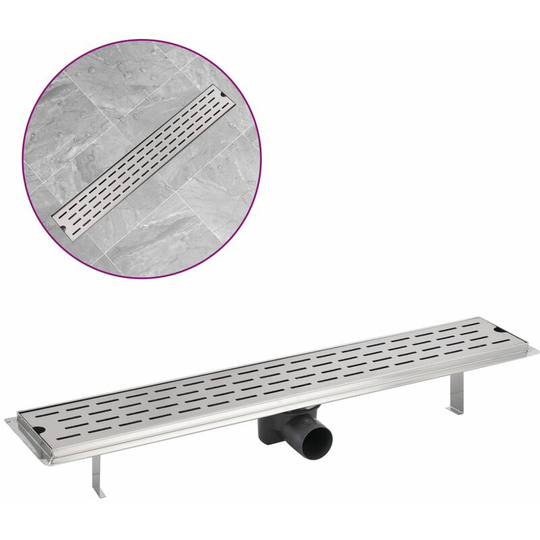 Vidaxl - Linear Shower Drain Line 730x140 mm Stainless Steel