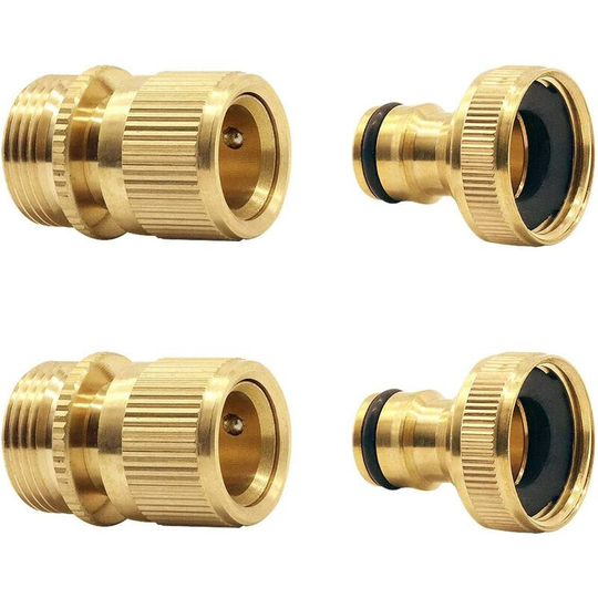 Sunflowergb - Garden Hose Quick Connect Expandable Garden Hose Male To Female Adapter Connector for Faucet and Jet (2SETS)