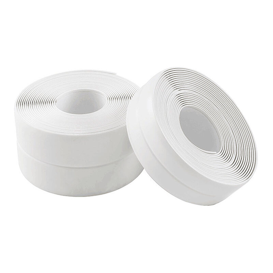 Perlerare - 3 Rolls Waterproof Sealing Tape, Bathroom Seal, pvc Self-adhesive Caulk Tape for Kitchen, Toilet, Toilet, Bathtub