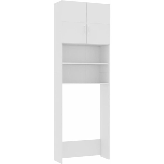 Washing Machine Cabinet White 64x25.5x190 cm Engineered Wood Vidaxl white