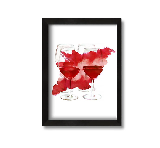 Red Wine Party - Picture Frame Graphic Art on Canvas