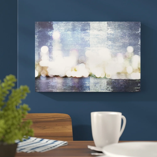 'City Scape' by East Urban Home Framed Graphic Art Print on Wrapped Canvas