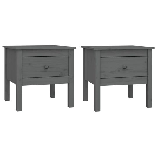 Latitude Run Side Tables 2 Pcs 50X50x49 Cm Solid Wood Pine