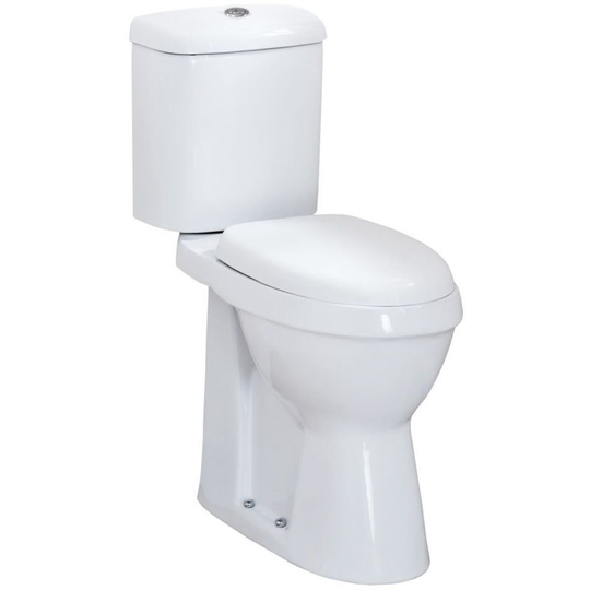 Milano - Select - White Ceramic Modern High Rise Doc m Disabled wc Toilet with Cistern and Soft Close Seat