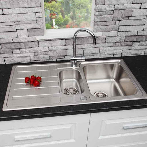 Sauber Prima Stainless Steel Inset 1.5 Bowl Kitchen Sink & Drainer