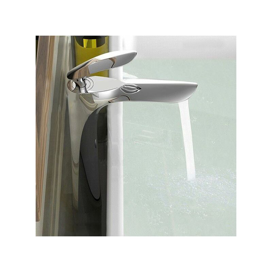 Sophisticated chrome-plated solid brass high sink faucet