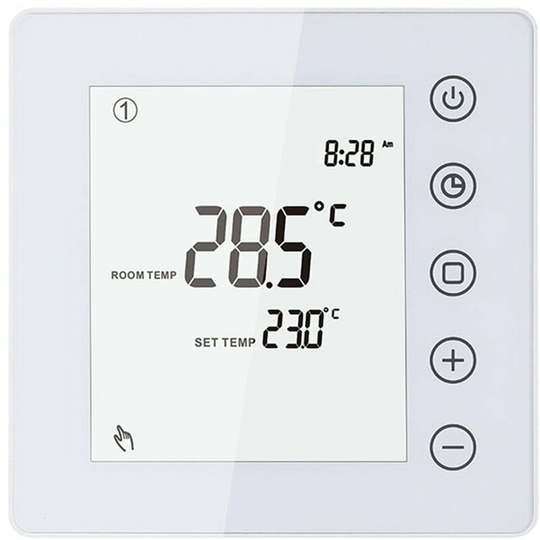 3A Water Heating Thermostat LCD Touchscreen Digital Heating Thermostat Week Programmable Smart Temperature Controller Anti-freeze Energy Saving for