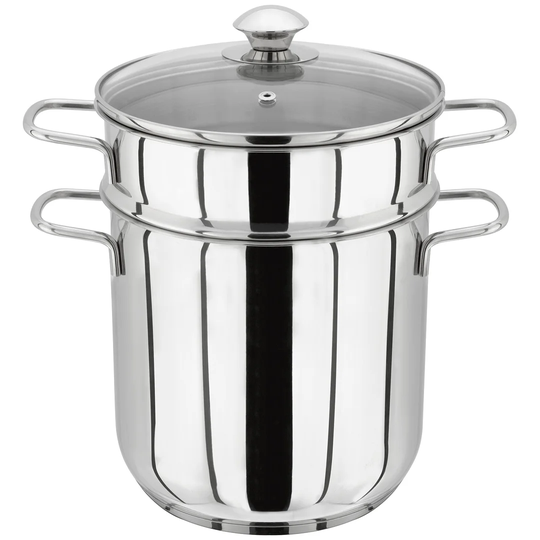 Judge Speciality Cookware, 20cm Stainless Steel Pasta Pot with Glass Lid, 5.2L