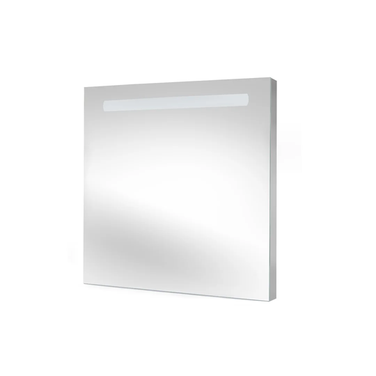 Argan Lighted Wall Mounted Bathroom Mirror in Silver