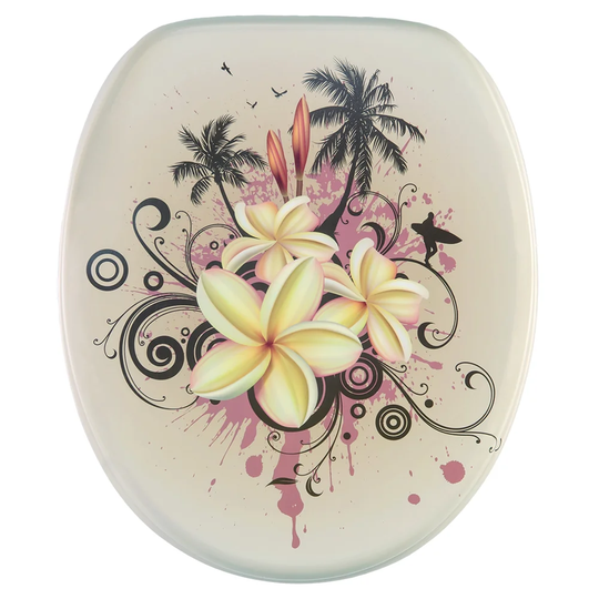 Tropical Soft Close Elongated Toilet Seat