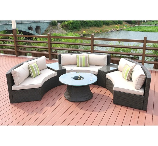 Vandemark 6 Seater Rattan Sofa Set