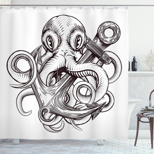 Birchard 13 Piece Polyester Shower Curtain Set