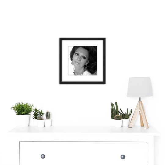 Portrait Actress Sophia Loren Head Shot Photo by Warren - Picture Frame Photograph