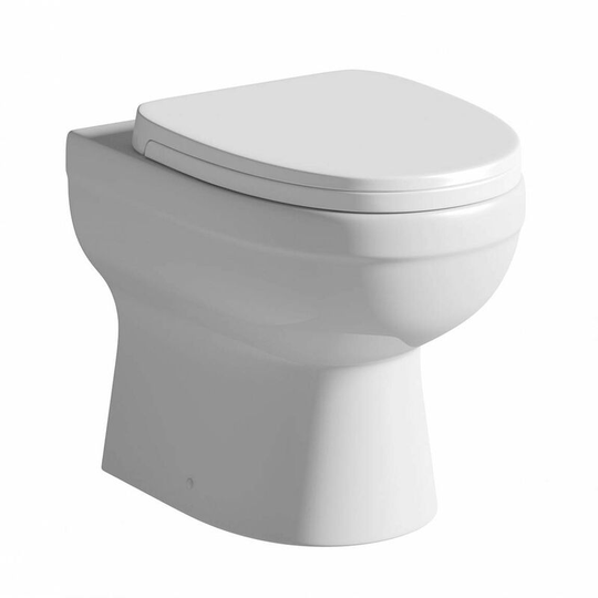 Eden back to wall toilet with soft close toilet seat - White - Orchard