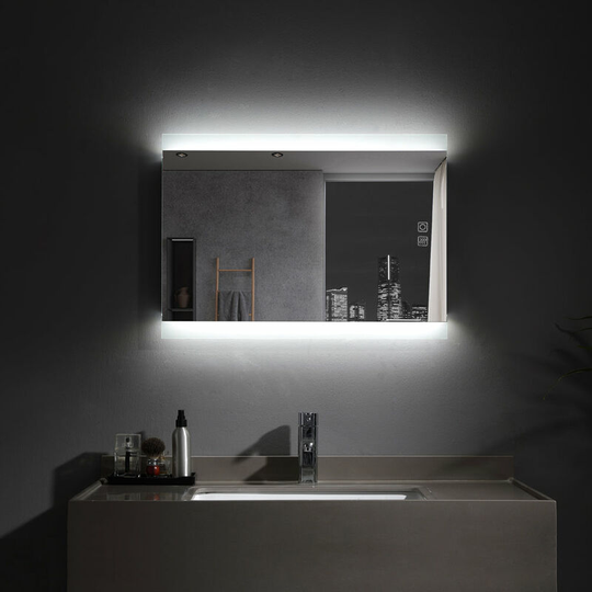 Lisa - 500 x 700 mm led Bathroom Mirror Illuminated with Light Touch Sensor and Demister Anti-Fog Wall Mounted