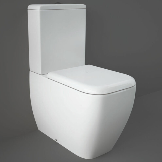 Rak Ceramics - rak Metropolitan Rimless Close Coupled Toilet with Dual Flush Cistern - Urea Soft Close Seat