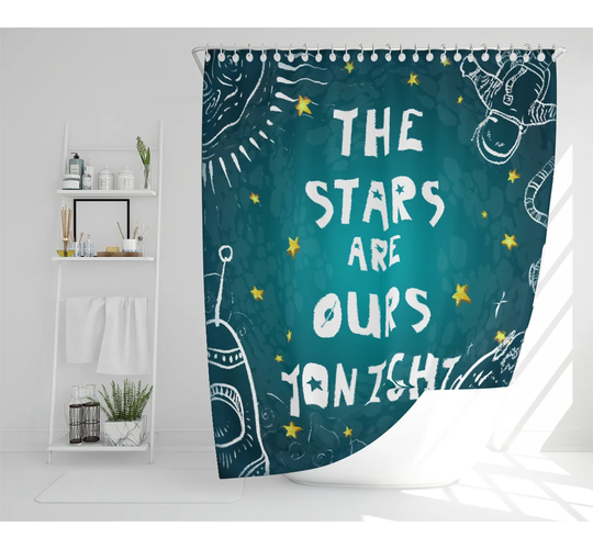 The Stars Are Ours Tonight Designer Shower Curtain