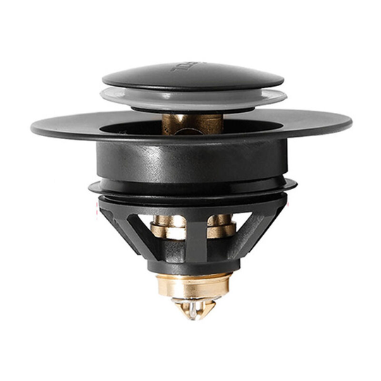 Universal Pop-Up Basin Drain, Anti-Blocked Drain Fliter, Stainless Steel and Pure Copper Tub Drain and Flapper, Odor-Resistant Hair Fliter for Holes