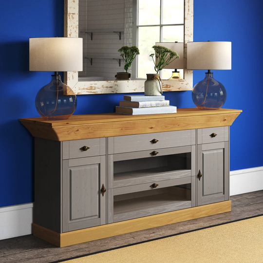 Kelly 185.4 Cm Wide 5 Drawer Pine Solid Wood Sideboard