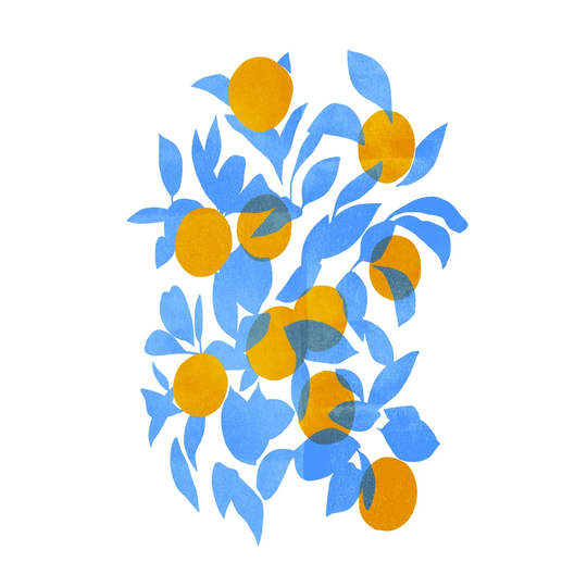 Bright Tangerines II by Emma Scarvey - Wrapped Canvas Painting