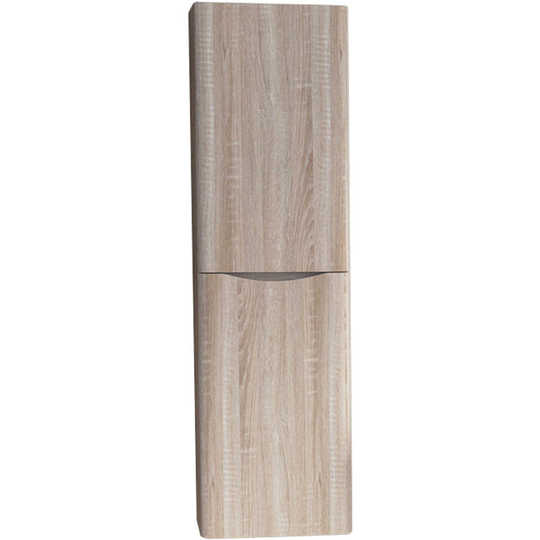 NRG - 1400mm Light Oak Effect Tall Cupboard Storage Cabinet Bathroom Furniture - Right Hand