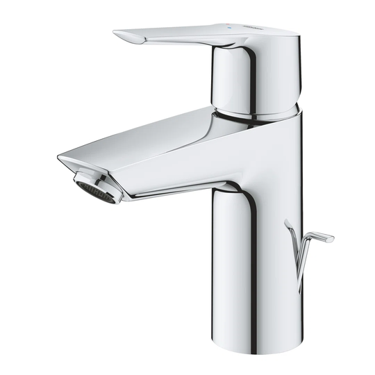 GROHE QUICKFIX Start single-lever basin mixer with pop-up waste set, S-size, energy-saving and water-saving, chrome. Easy to install. 31137002