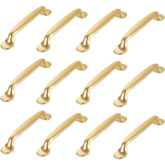 12 Pieces Cabinet Door Handles Handle Furniture Cupboard Door Handles Drawer Pulls Cupboard Gold Handles Aluminium Alloy Door Handles Drawer