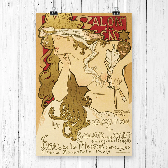 'Salon des Cent' by Alphonse Mucha Graphic art