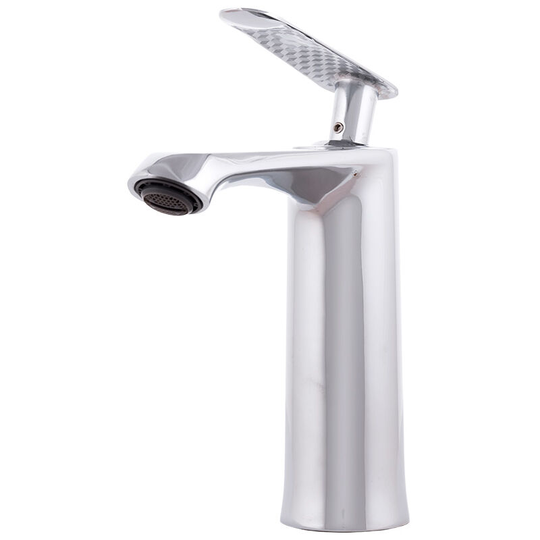 Greenice - Zinc Alloy Basin Faucet, Chrome Plated, Hot-Cold Water, Hoses, Low Spout, Single Handle [QLI-FA981] (QLI-FA981)