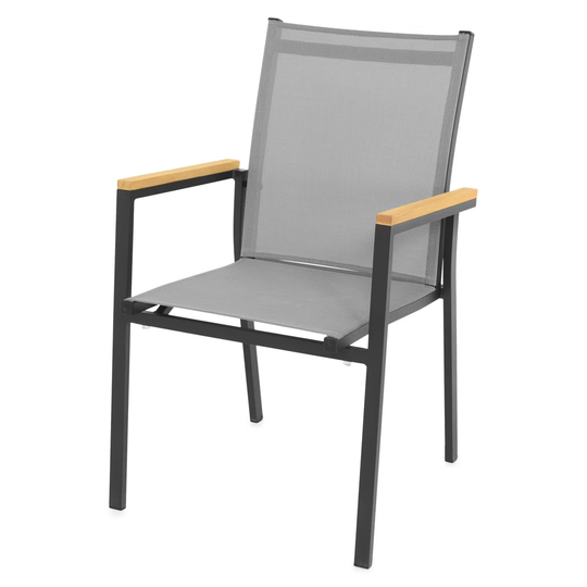 Stackable Chair Soho L.57 L.60.5 H.91 Black/grey