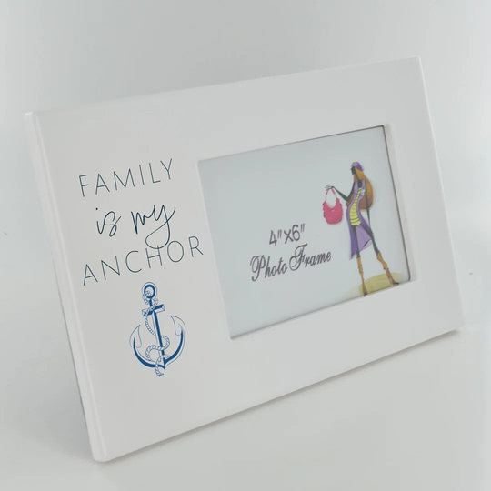 Kyoko Bevelled Ceramic Single Picture Frame in White/Blue