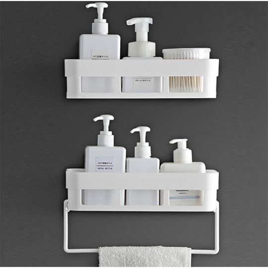 Perleraregb - Bathroom Shelf Bathroom Free Punching Toilet Bathroom Bathroom Vanity Rack Shower Room Kitchen Wall Storage Holder Soap Box Set of 2
