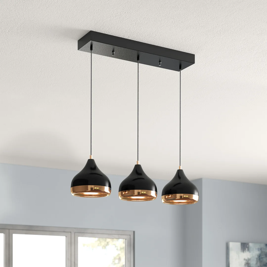 3 - Light Kitchen Island Teardrop Pendant
