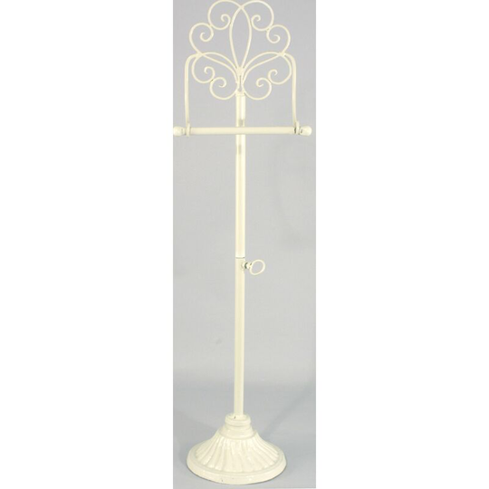 Cream Scroll Standing Toilet Roll Holder