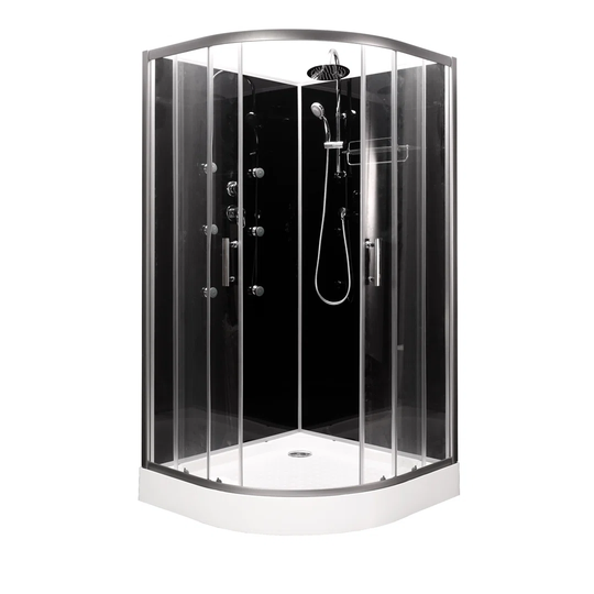 Vidalux Hydro SS710 Black Shower Cabin 1000 x 1000