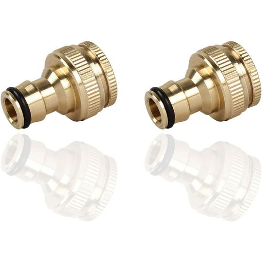 Brass faucet connector is used for threaded faucets, universal 1/2 "and 3/4" 2 in 1 with internal thread for home, washing machine