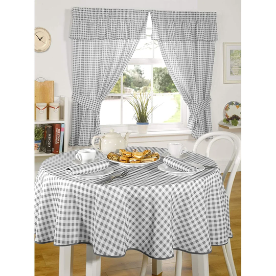 Mazzola Gingham Round Tablecloth