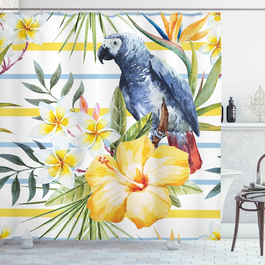 Azmar Polyester Shower Curtain Set