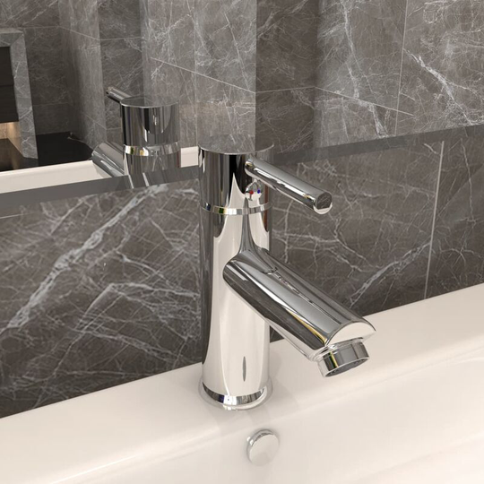 Bathroom Basin Faucet Chromed Finish 130x176 mm FF149065_UK - Topdeal