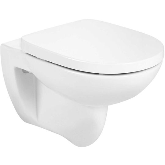 Roca - Debba Round Rimless Wall Hung Toilet 540mm Projection - White