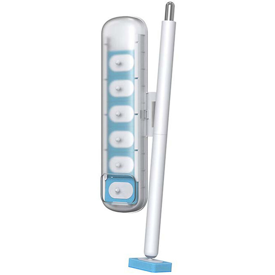 Disposable Toilet Cleaning Brush with 7PCS Refills for Toilet Bowl Wall-mounted Detachable Brush Head Toiletwand Refills Fresh for Bathroom Scrubber
