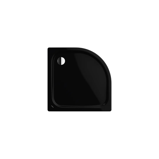 ZIRKON 900 x 800 mm Steel Enamel Shower Tray - Black