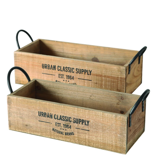 Solid Wood 2 Piece Box Set