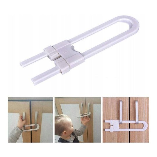 4-room sliding lock latch, child-proof baby safety design for kitchen cabinet door handle