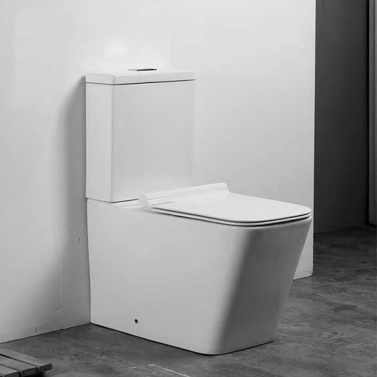 Tarpley Close Coupled Toilet with Button Flush and Soft Close Seat