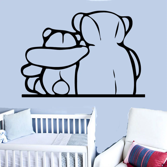 Cuddling Bears Decal Wall Sticker
