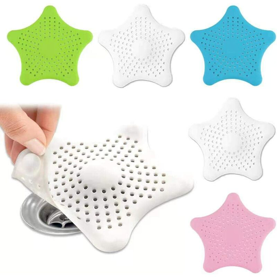 6 Pack Shower Hair Catcher, Silicone Hair Stopper, Sink Filter, Drain Filter, Drain Cover with Powerful Suction Cups, Suitable for Bathroom and