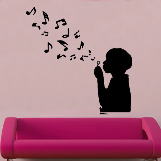 Blowing Notes Wall Sticker